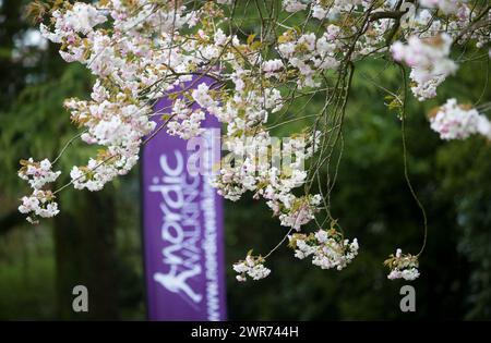 05/18 Rustick Nordic Walking Festival in Tissington, Derbyshire. Stockfoto