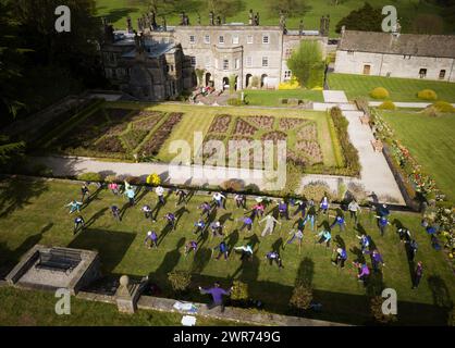 05/18 Rustick Nordic Walking Festival in Tissington, Derbyshire. Stockfoto