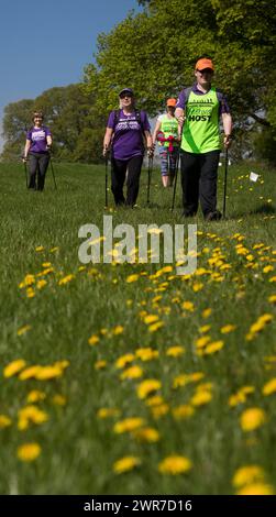 05/18 Rustick Nordic Walking Festival in Tissington, Derbyshire. Stockfoto