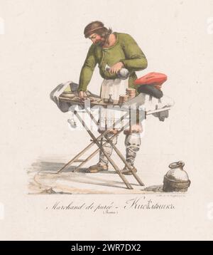 Russischer Rag man, Marchand de purée (Russland) (Titel über Objekt), russische Verkäufer (Serientitel), Druckerei: Anonym, Drucker: Gottfried Engelmann, Paris, 1816 - 1839, Papier, Höhe 349 mm x Breite 278 mm, bedruckt Stockfoto