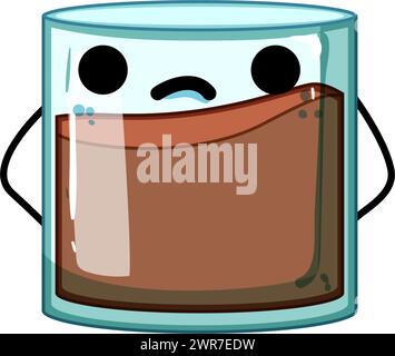 Musik Cocktail Charakter Cartoon Vektor Illustration Stock Vektor