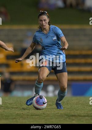 Lilyfield, Australien. März 2024. Margaux Marianne Chauvet vom Sydney FC wird während des Spiels der Liberty A-League 2023-24 in der Runde 19 zwischen Sydney FC und Western United FC im Leichhardt Oval gesehen. Endstand Sydney FC 3:1 Western United FC. Quelle: SOPA Images Limited/Alamy Live News Stockfoto