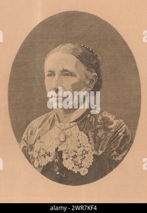 Porträt einer unbekannten Frau, vielleicht Mrs. Boulez, Druckerei: Auguste Danse, (signiert von Künstler), 1882, Papier, Ätzung, Höhe 317 mm x Breite 238 mm, bedruckt Stockfoto