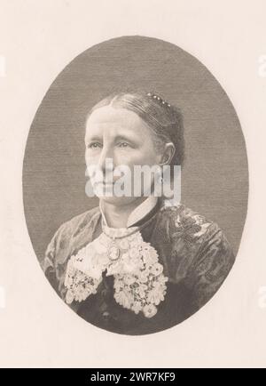Porträt einer unbekannten Frau, vielleicht Mrs. Boulez, Druckerei: Auguste Danse, (signiert von Künstler), 1882, Papier, Ätzung, Höhe 317 mm x Breite 238 mm, bedruckt Stockfoto