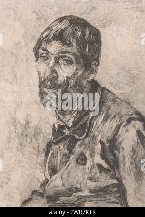 Bettler, Druckerei: Auguste Danse (signiert vom Künstler), nach Entwurf: Emile Charles Wauters, 1884, Papier, Ätzung, Höhe 320 mm x Breite 234 mm, Druck Stockfoto