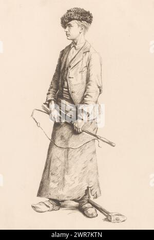 Schmied Boy, Druckerei: Auguste Danse, (signiert vom Künstler), 1882, Papier, Ätzen, Trockenpunkt, Höhe 318 mm x Breite 237 mm, bedruckt Stockfoto