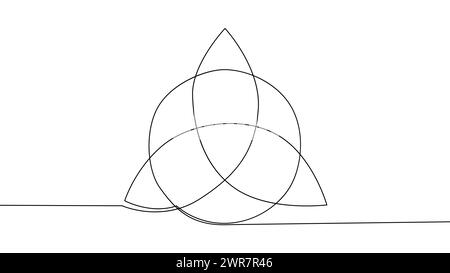 Keltischer Dreifaltigkeitsknoten, keltisches Ornament, Designelement Selbstzeichnung Stock Vektor