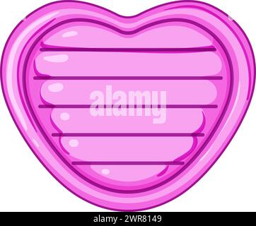 Aufblasbare Matratzenpool-Karikaturvektor-Illustration schwimmen Stock Vektor