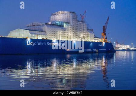 Lloyd Werft Bremerhaven im Überseehafen Bremerhaven, Niedersachsen, Deutschland Stockfoto