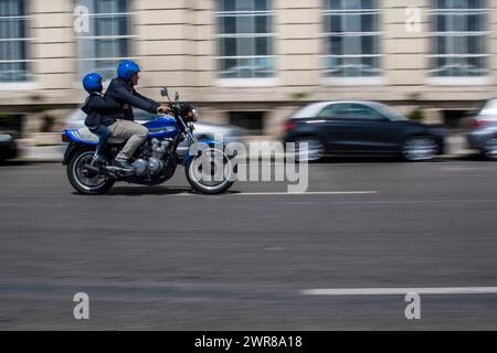 Moto-Schwenken Stockfoto