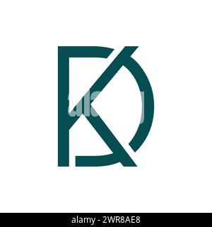Letter-dk-Logo-Vektorbild. Symbol für das Symbol für das Monogramm des DK-Buchstabens Stock Vektor