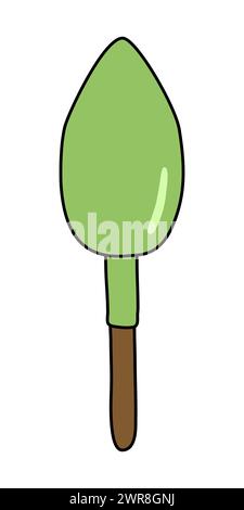 Kleine Gartenkelle oder Schaufelwerkzeug, Frühlingsgartenausrüstung, Vektorillustration Stock Vektor