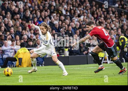 Madrid, Spanien. März 2024. Während des Fußballspiels La Liga EA Sports 2023/24 zwischen Real Madrid und Celta Vigo im Santiago Bernabeu Stadion in Madrid, Spanien. Quelle: Unabhängige Fotoagentur/Alamy Live News Stockfoto