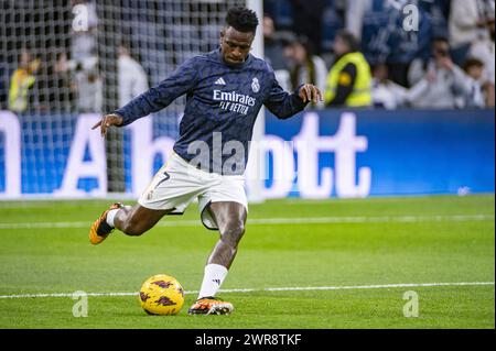 Madrid, Spanien. März 2024. Während des Fußballspiels La Liga EA Sports 2023/24 zwischen Real Madrid und Celta Vigo im Santiago Bernabeu Stadion in Madrid, Spanien. Quelle: Unabhängige Fotoagentur/Alamy Live News Stockfoto