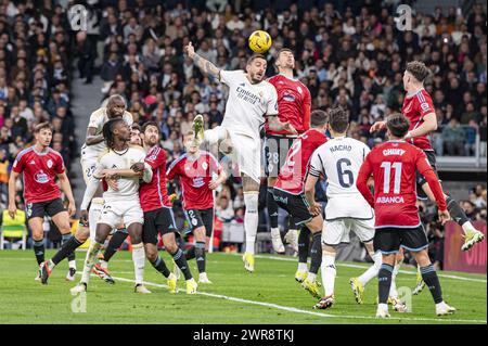 Madrid, Spanien. März 2024. Während des Fußballspiels La Liga EA Sports 2023/24 zwischen Real Madrid und Celta Vigo im Santiago Bernabeu Stadion in Madrid, Spanien. Quelle: Unabhängige Fotoagentur/Alamy Live News Stockfoto
