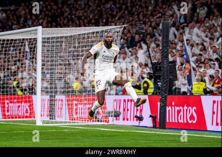 Madrid, Madrid, Spanien. März 2024. Während des Fußballspiels La Liga EA Sports 2023/24 zwischen Real Madrid und Celta Vigo im Santiago Bernabeu Stadion in Madrid, Spanien. (Kreditbild: © Alberto Gardin/ZUMA Press Wire) NUR REDAKTIONELLE VERWENDUNG! Nicht für kommerzielle ZWECKE! Stockfoto