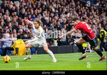 Madrid, Madrid, Spanien. März 2024. Während des Fußballspiels La Liga EA Sports 2023/24 zwischen Real Madrid und Celta Vigo im Santiago Bernabeu Stadion in Madrid, Spanien. (Kreditbild: © Alberto Gardin/ZUMA Press Wire) NUR REDAKTIONELLE VERWENDUNG! Nicht für kommerzielle ZWECKE! Stockfoto