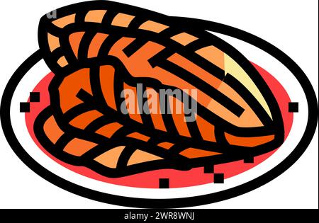 Kimchi Kohl koreanische Küche Farbe Icon Vektor Illustration Stock Vektor