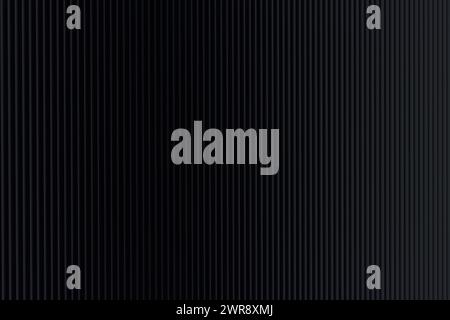 Abstrakter moderner schwarzer Hintergrund. Minimal. Dunkelgraues Banner mit geometrischen Formen, Linien und Streifen. Design. Futuristisch. Moderner schwarzer Hintergrund Stockfoto
