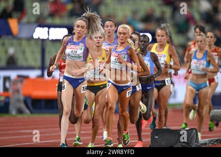 Samantha Harrison, Eilish McColgan (GBR). 10.000 Meter für Damen. Leichtathletik-Europameisterschaften München 2022 Stockfoto