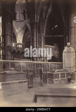 Kapelle von St.. Edmund in Westminster Abbey, John Harrington, ca. 1864 - in oder vor 1869, fotografischer Träger, Albumendruck, Höhe 194 mm x Breite 139 mm, Foto Stockfoto