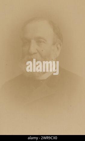 Porträt eines unbekannten Mannes, möglicherweise Don Samuel Navarro, anonym, ca. 1883 - in oder vor 1888, fotografischer Träger, Albumendruck, Höhe 140 mm x Breite 82 mm, Fotografie Stockfoto