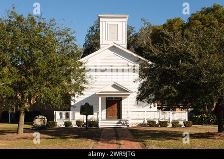 St Marys Methodist Church in St Marys, Georgia. Vorderansicht Stockfoto