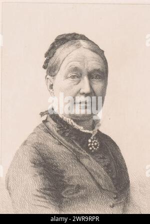 Porträt einer unbekannten Frau, möglicherweise Mrs. Courtois, Druckerei: Auguste Danse, (signiert von Künstler), 1883, Papier, Ätzung, Höhe 158 mm x Breite 121 mm, bedruckt Stockfoto