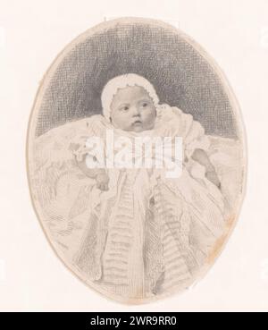 Porträt von Marie Danse als Baby, Druckerei: Auguste Danse, 1868, Papier, Ätzen, Höhe 54 mm x Breite 40 mm, Druck Stockfoto