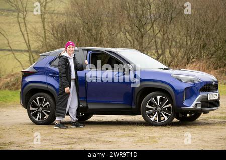 Am 28./01/22 Olympiasiegerin Laura Kenny überreicht ihr neues Toyota Yaris Cross. Alle Rechte vorbehalten: F Stop Press Ltd Stockfoto