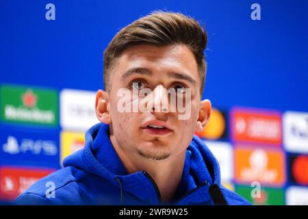 Francisco Conceicao des FC Porto während einer Pressekonferenz im Emirates Stadium in London. Bilddatum: Montag, 11. März 2024. Stockfoto