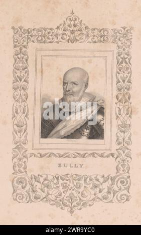 Porträt von Maximilien de Bethune, Baron von Rosny und Herzog von Sully, Druckerei: Jean Mathias Fontaine, Druckerei: Charles Ernest Clerget, Verlag: Danlos, Druckerei: Frankreich, Druckerei: Frankreich, Verlag: Paris, 1822 - 1853, Papier, Ätzen, Höhe 271 mm x Breite 177 mm, Druck Stockfoto