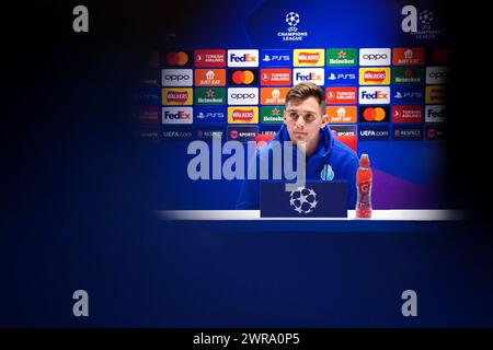 Francisco Conceicao des FC Porto während einer Pressekonferenz im Emirates Stadium in London. Bilddatum: Montag, 11. März 2024. Stockfoto