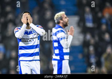 Doetinchem, Nederland. März 2024. DOETINCHEM, 11-03-2024, Stadion de Vijverberg, Fußball, niederländische Eredivisie, Saison 2023/2024, Spiel zwischen de Graafschap und Jong Ajax. De Graafschap Spieler blnd Hassan Credit: Pro Shots/Alamy Live News Stockfoto