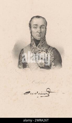 Porträt von Nicolas-Charles Oudinot, Oudinot (Titel über Objekt), Druckerei: Anonym, nach Druck von: Antoine Maurin, nach Malerei von: Robert Lefevre, Paris, in oder nach 1818 - in oder vor 1842, Papier, Höhe 274 mm x Breite 182 mm, Druck Stockfoto