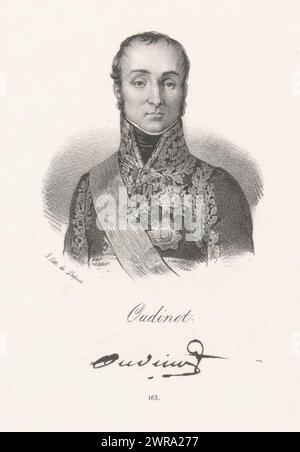 Porträt von Nicolas-Charles Oudinot, Oudinot (Titel auf Objekt), Druckerei: Anonym, Drucker: veuve Delpech (Naudet), Paris, ab 1818 - in oder vor 1842, Papier, Höhe 280 mm x Breite 181 mm, Druck Stockfoto