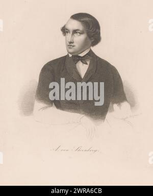 Porträt von Alexander von ungern-Sternberg, Druckerei: Auguste Hüssener, 1816 - 1877, Papier, Radierung, Höhe 190 mm x Breite 180 mm, Druck Stockfoto