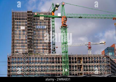 Baustellen im Osten der Hafencity Hamburg, Bürogebäude, neuer Stadtteil an der Elbe, auf dem Gelände des ehemaligen Freihafens, hier entstanden, bis in die 2030er Jahre, Wohneinheiten für 14,000 Menschen, 3000 Hotelbetten, 45,000 Arbeitsplätze, Hamburg, Deutschland Hamburg Hafencity *** Baustellen im Osten der Hafencity Hamburg, Bürogebäude, neuer Stadtteil an der Elbe, auf dem Gelände des ehemaligen Freihafens, Wohneinheiten für 14.000 Personen, 3.000 Hotelbetten, 45.000 Arbeitsplätze, Hamburg, Deutschland Hamburg Hafencity, soll bis in die 2030er Jahre fertiggestellt werden Stockfoto