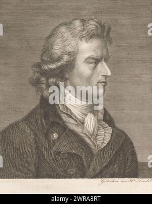 Porträt Friedrich von Schiller, Druckerei Heinrich Lödel, nach Malerei von Franz Gerhard von Kügelgen, 1808 - 1861, Papier, Stich, Höhe 270 mm x Breite 213 mm, Druck Stockfoto