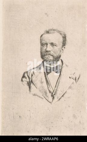 Porträt von Emmanuel Desoer, Druckerei: Adrien de Witte, 1882, Papier, Ätzen, Trockenspitze, Höhe 112 mm x Breite 77 mm, bedruckt Stockfoto