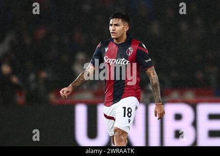 Castro Santiago von Bologna FC spielt beim Spiel der Serie A zwischen Bologna FC und FC Internazionale am 09. Im Stadio Renato Dall'Ara Bologna Italien Stockfoto