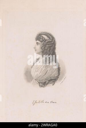 Porträt von Charlotte von Stein, Druckerei: Georg Wolf, Weimar, 1830 - nach 1857, Papier, Stahlstich, Höhe 250 mm x Breite 183 mm, Druck Stockfoto