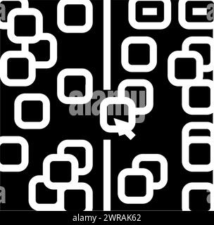 Affinitätsdiagramm ux ui Design Glyphe Symbol Vektor Illustration Stock Vektor