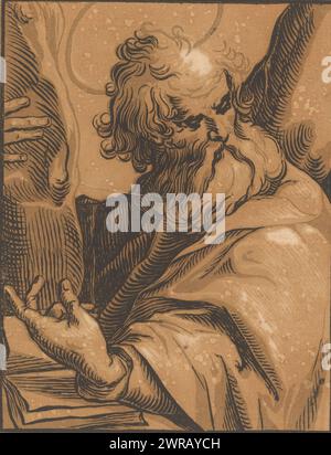 Apostel Andrew, Christus und die zwölf Apostel (Serientitel), Druckerei: Ludwig Büsinck, nach Entwurf: Georges Lallemand, Verlag: Melchior Tavernier, 1600–1669, Papier, Höhe 208 mm x Breite 160 mm, Druck Stockfoto