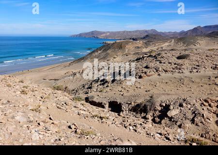 Impressionen: Playa Del Viejo Rey, Atantischer Ozean bei Istmo de La Pared, Jandia, Fuerteventura, Kanarische Inseln, Spanien/Fuerteventura, Kanarische I Stockfoto