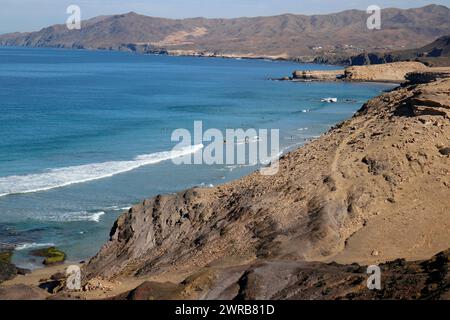 Impressionen: Playa Del Viejo Rey, Atantischer Ozean bei Istmo de La Pared, Jandia, Fuerteventura, Kanarische Inseln, Spanien/Fuerteventura, Kanarische I Stockfoto