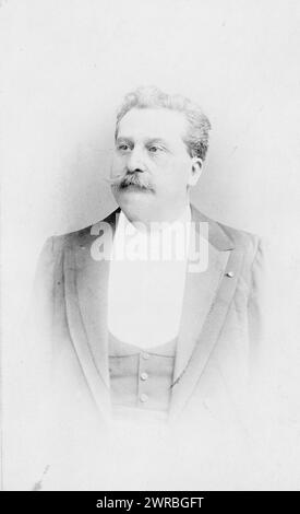 Bürgermeister Duceux, von Saint-Dié-des-Vosges, Porträt in halber Länge, nach links, zwischen 1890 und 1900, Bürgermeister, Frankreich, Saint-Dié, 1890-1900, Cartes de Visite, 1890-1900., Porträtfotos, 1890-1900, Cartes de Visite, 1890-1900, 1 Fotodruck auf Carte de Visite Halterung Stockfoto