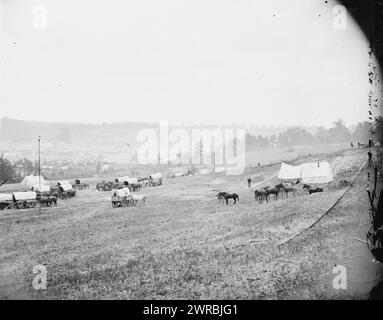 Cumberland Landing, James River, Virginia. Lager der Armee der Potomac, 1862. Vereinigte Staaten, Geschichte, Bürgerkrieg, 1861-1865, Glasnegative, 1860-1870, Stereographen, 1860-1870, 1 negativ: Glas, Stereogramm, nasses Kollodion, 4 x 10 Zoll Stockfoto