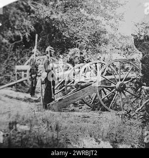 Seabrook Point, Port Royal Island, South Carolina. Scheinbatterie errichtet von den 79. New Yorker Freiwilligen am Coosaw River, O'Sullivan, Timothy H., 1840-1882, Fotograf, 1861 Dez., Vereinigte Staaten, Geschichte, Bürgerkrieg, 1861-1865, Glasnegative, 1860-1870., Stereographen, 1860-1870, Glasnegative, 1860-1870, 4 negative: Glas, Stereogramm, nasses Kollodion Stockfoto