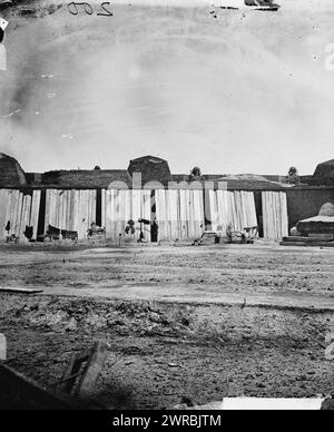 Fort Pulaski, Georgia. Ansicht der Waffen: JEFFERSON DAVIS, BEAUREGARD und STEPHENS, O'Sullivan, Timothy H., 1840-1882, Fotograf, 1862 April, Vereinigte Staaten, Geschichte, Bürgerkrieg, 1861-1865, Glasnegative, 1860-1870, 1 negativ: Glas, feuchtes Kollodion Stockfoto